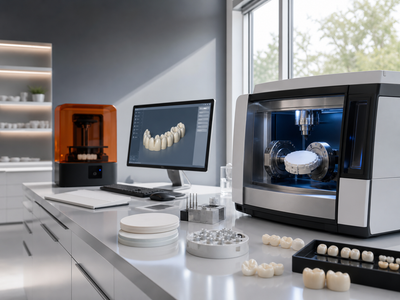 Laboratorio digital con impresión 3D, diseño CAD y producción de restauraciones