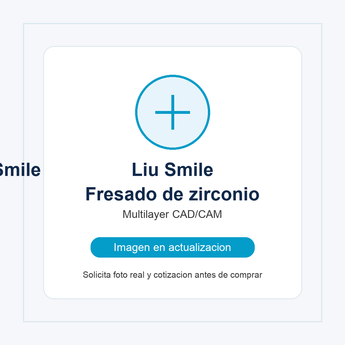 Fresado de zirconio — imagen en actualización Liu Smile