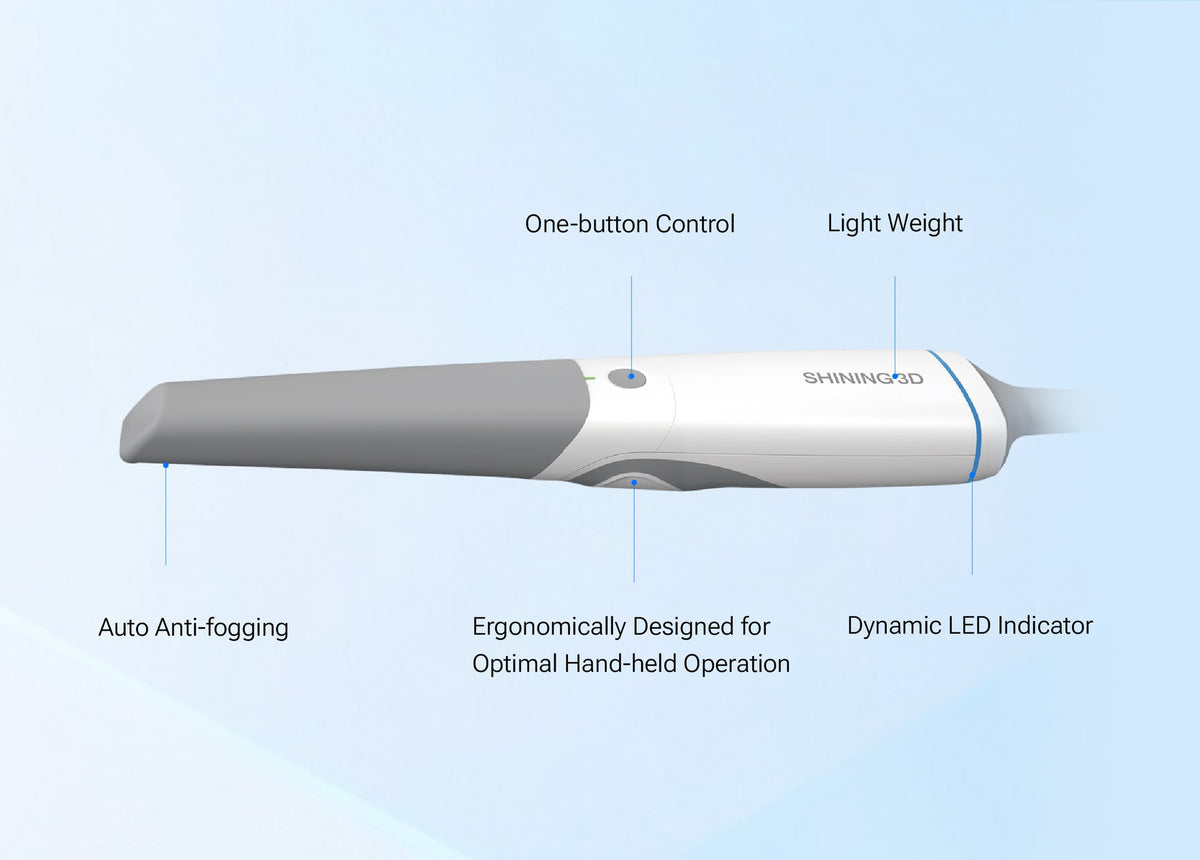 Aoralscan 3: diseño ergonómico para escaneo intraoral clínico