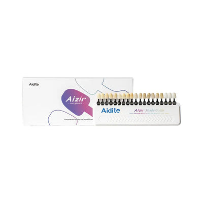 Guía de Colores AiZir — Shade Guide para Zirconia Dental — vista principal sobre fondo blanco