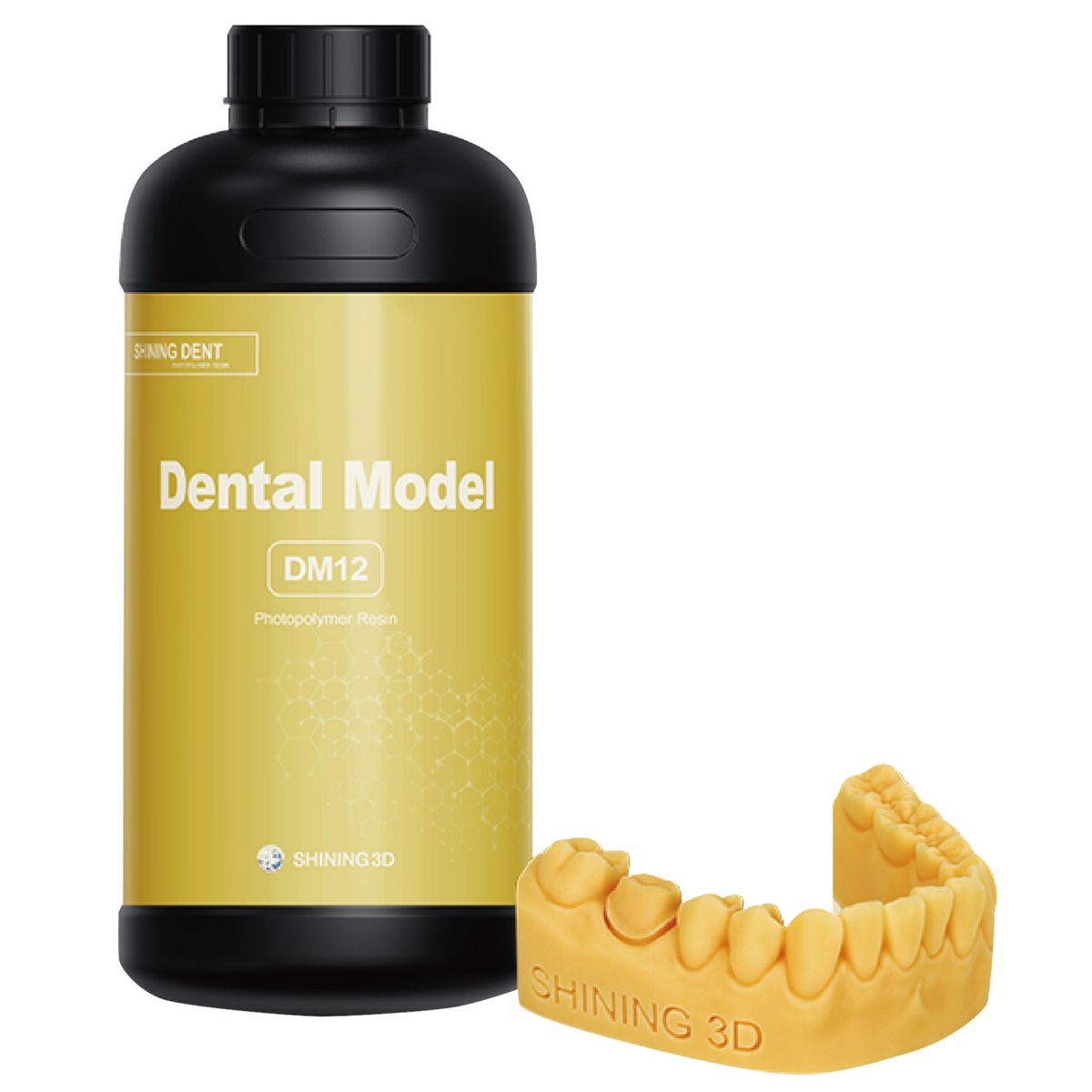 SHINING 3D DM12 — Resina para modelos dentales amarilla 1 kg