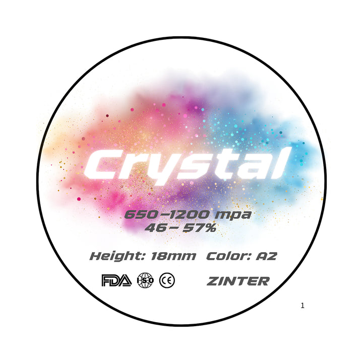 Disco de Zirconia Zinter para CAD/CAM Dental — vista principal sobre fondo blanco